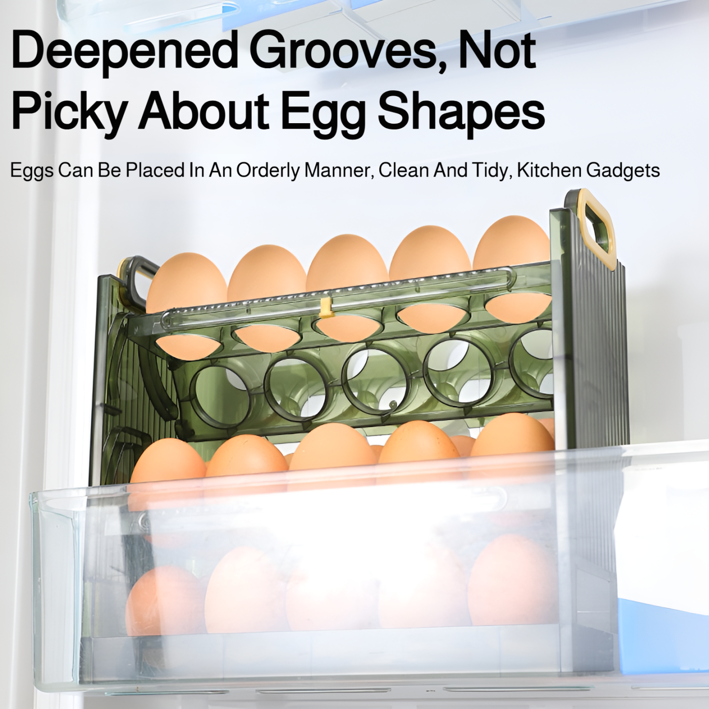 Refrigerator Side Door Egg Preservation Box Creative Egg Tray Organizer