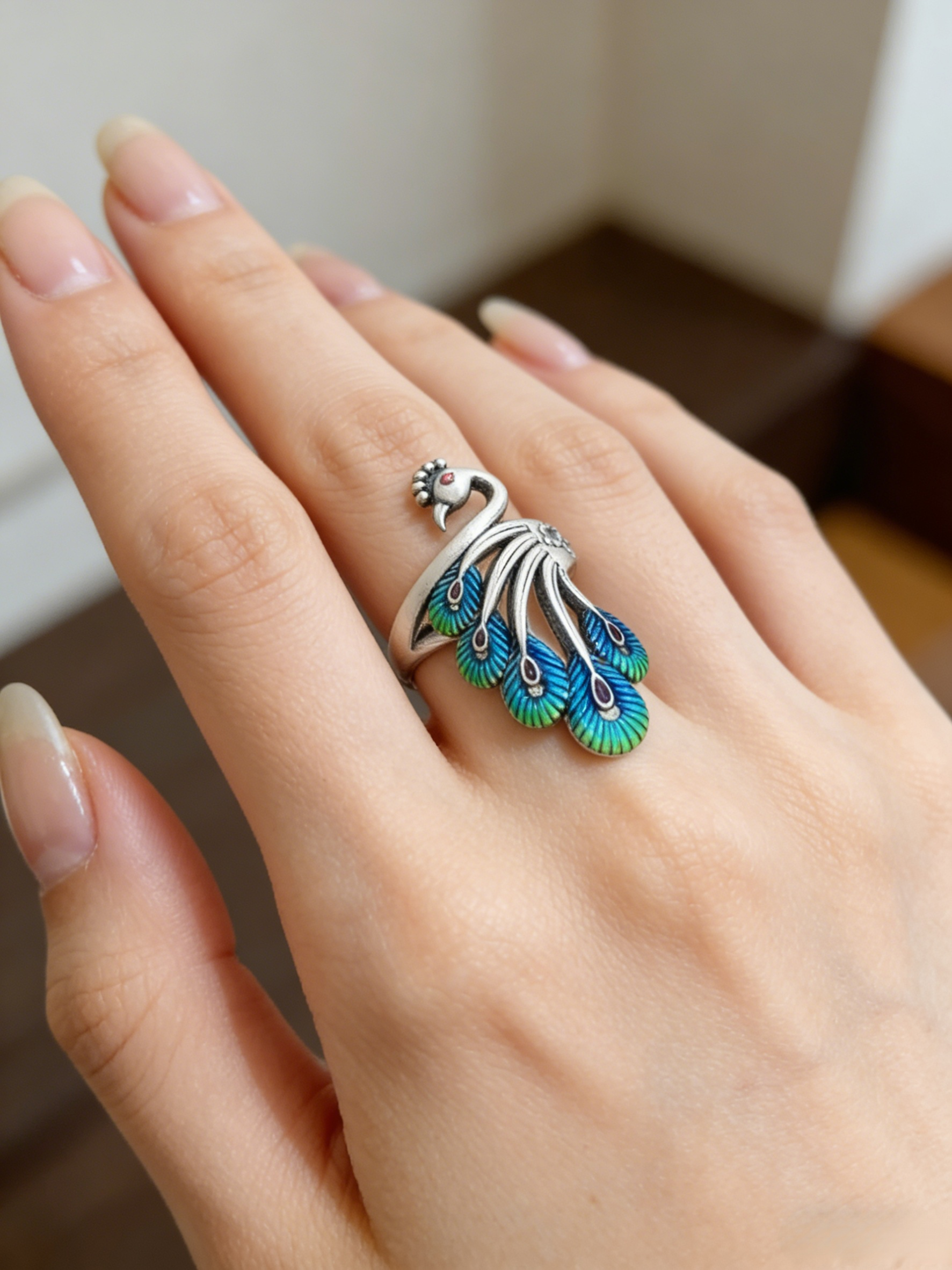 Traditional Enamel Phoenix Lucky Ring