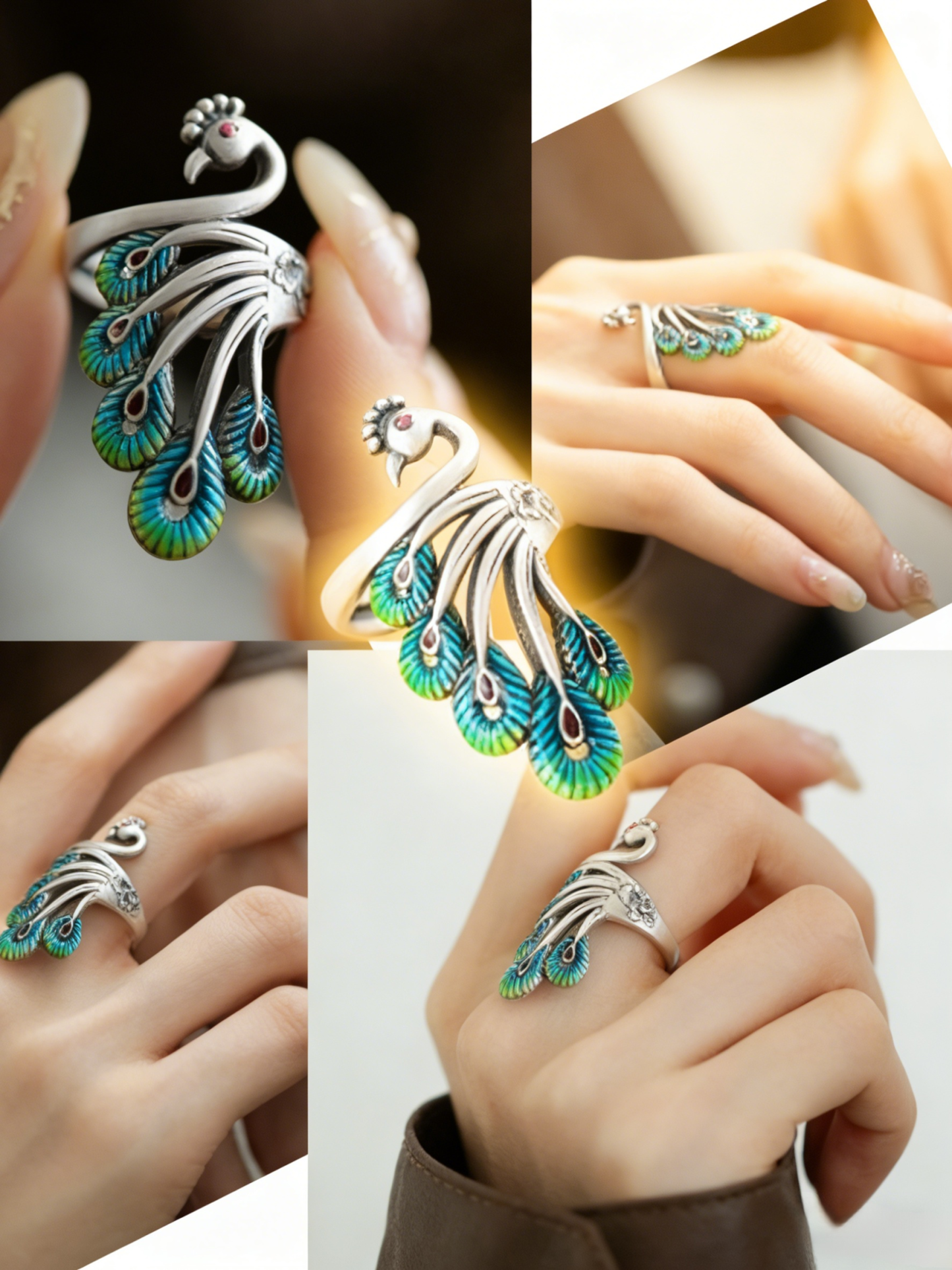 Traditional Enamel Phoenix Lucky Ring