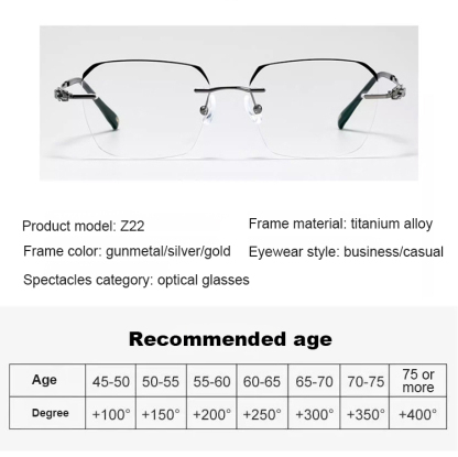 Ultra-light blue light blocking high-end reading glasses