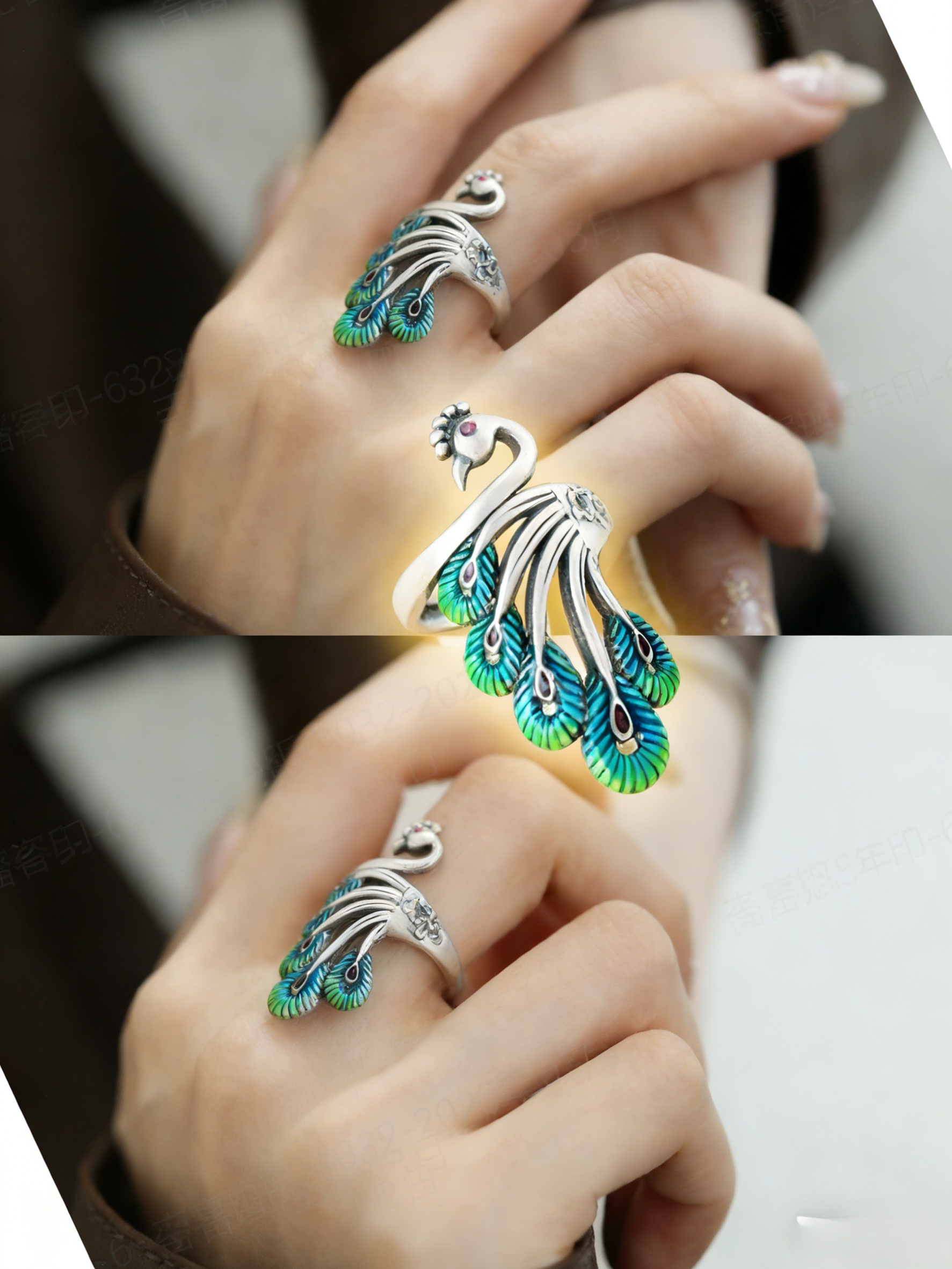 Traditional Enamel Phoenix Lucky Ring