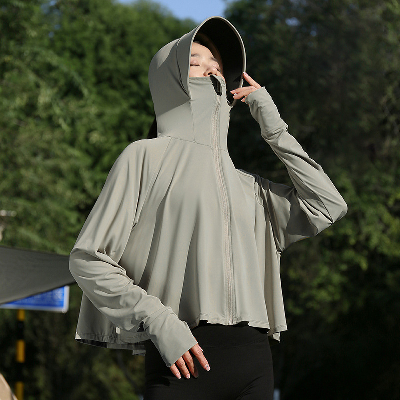 เสื้อกันแดดกันรังสียูวีทรงหลวมแบบสั้น