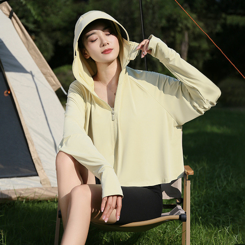 เสื้อกันแดดกันรังสียูวีทรงหลวมแบบสั้น