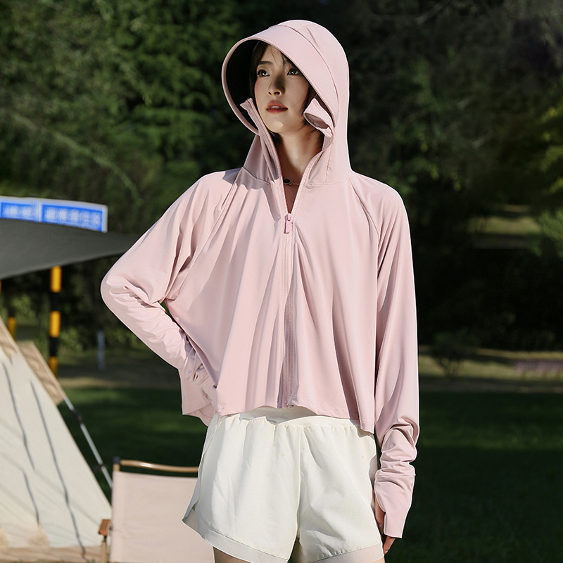 เสื้อกันแดดกันรังสียูวีทรงหลวมแบบสั้น