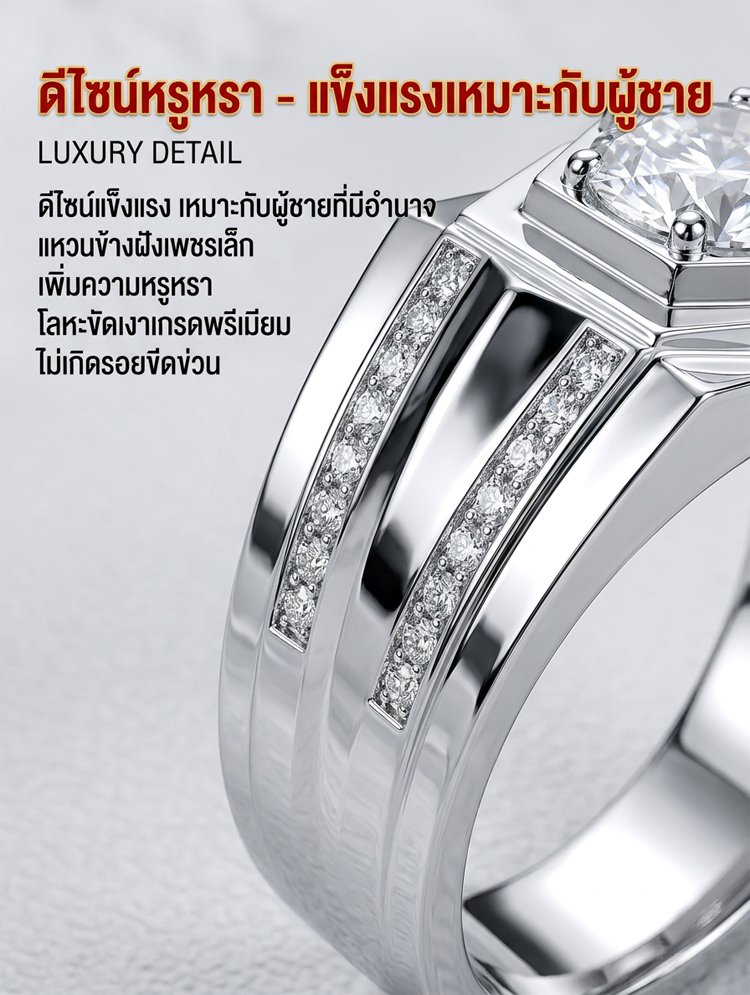 【เสริมโชคลาภ】แหวนมอยซาไนต์มงคลเรียกทรัพย์เจ้าพ่อแห่งกรุงเทพ