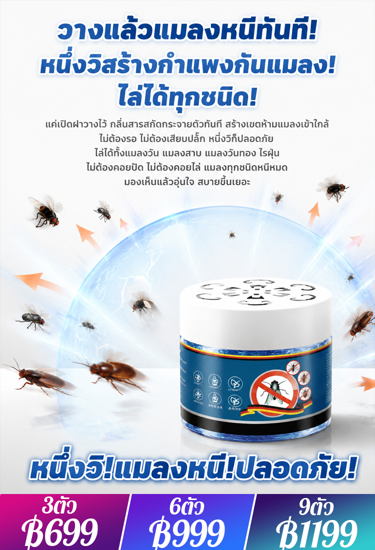 【เทคโนโลยีล้ำสมัยจากเยอรมัน】กล่องไล่แมลงวันอเนกประสงค์ใช้ในบ้าน