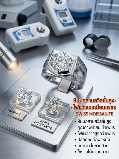 【เสริมโชคลาภ】แหวนมอยซาไนต์มงคลเรียกทรัพย์เจ้าพ่อแห่งกรุงเทพ