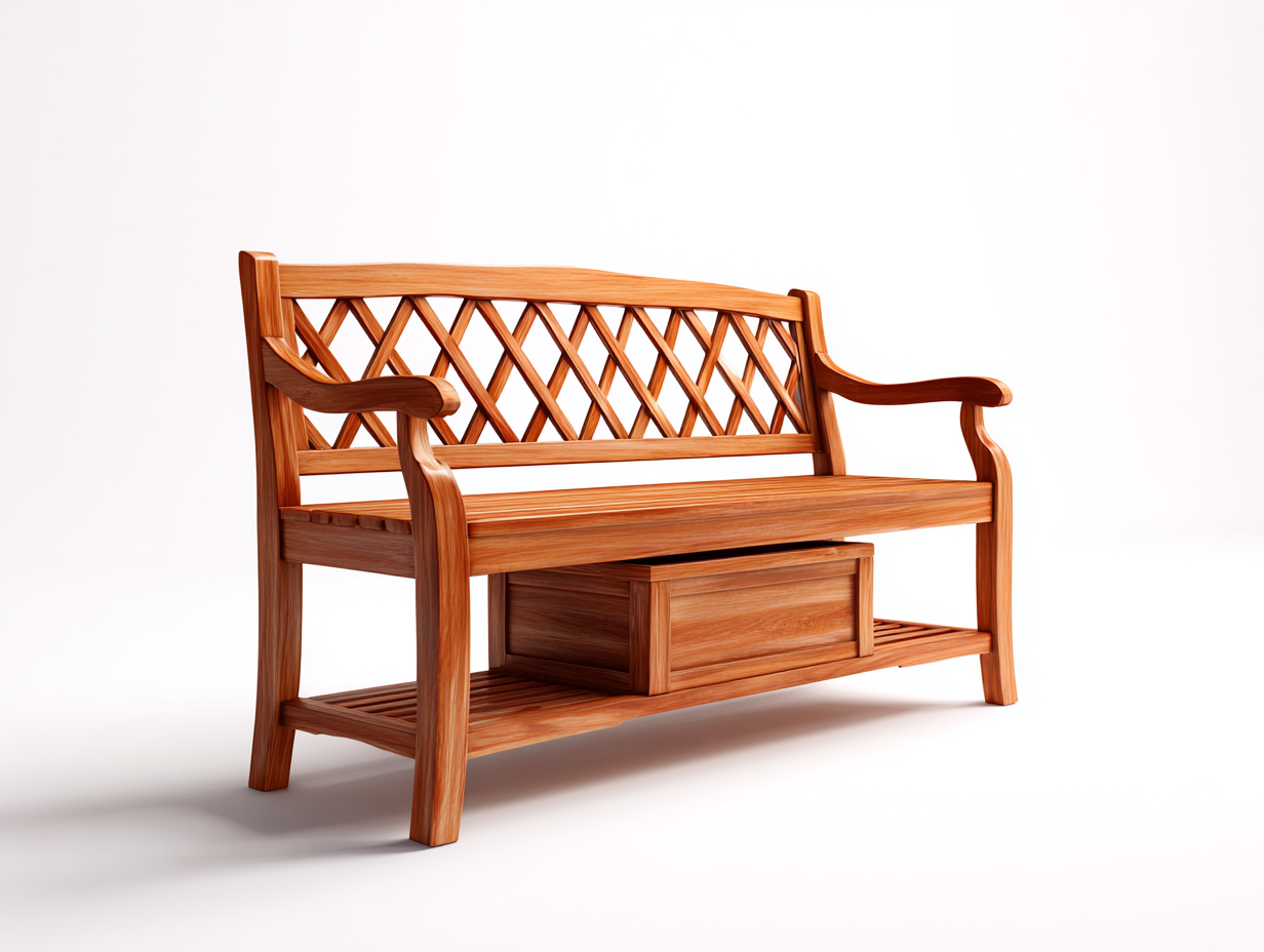 Outdoor Bench solid wood garden seating with storage 150x55x85 cm - brown - outdoor classic design-Pinemyly