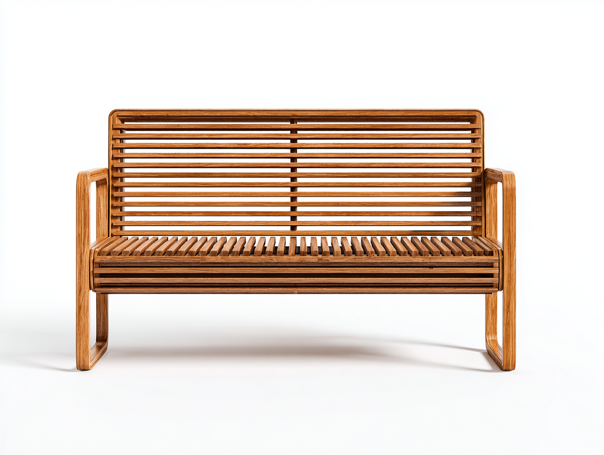 Outdoor Bench Solid Wood 160x60x85 cm - Natural Wood - Garden Seating Bench-Pinemyly