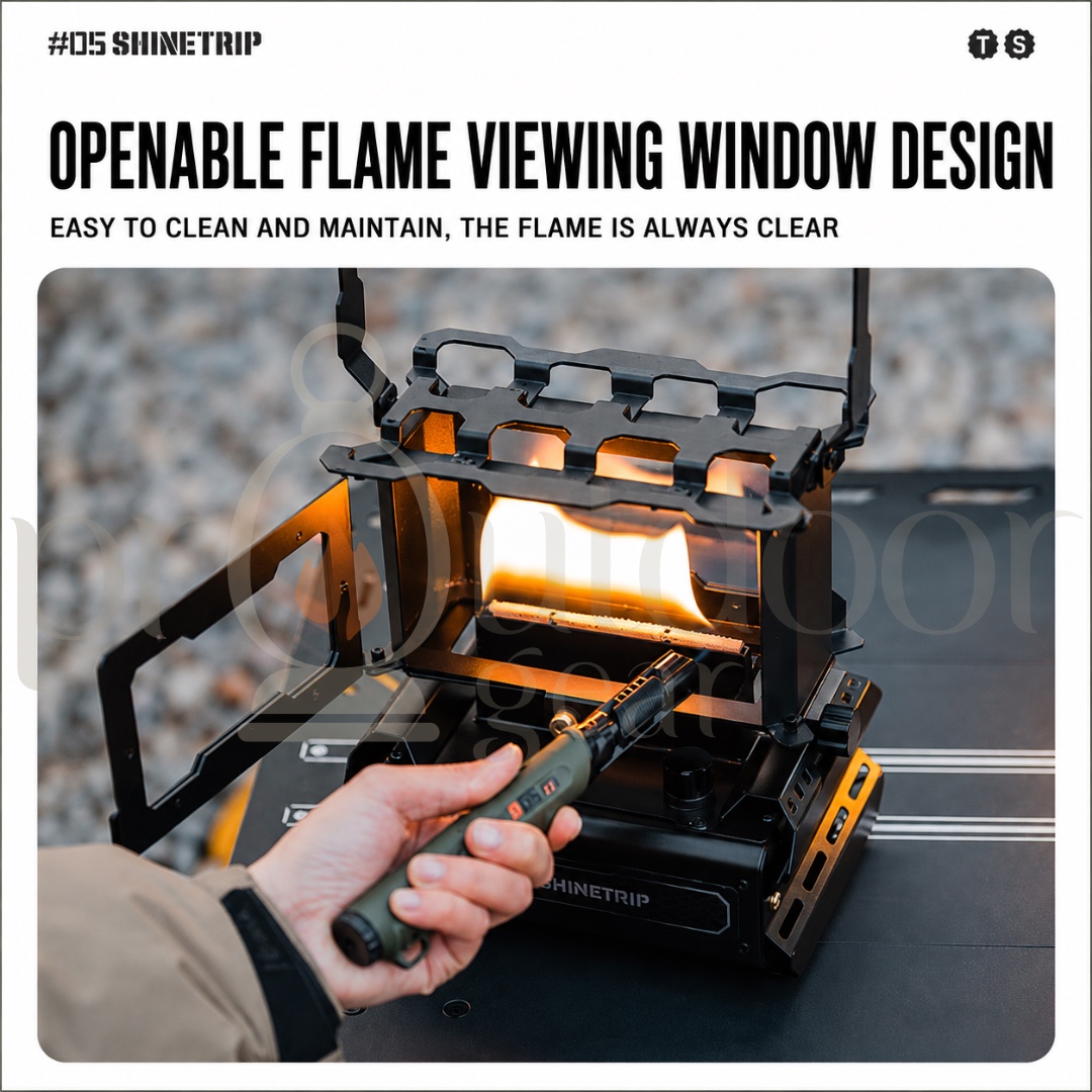 SHINETRIP A571 05 Flame Dance Fire Stove Portable Kerosene Camping Heater Cooking Stove with Storage Bag