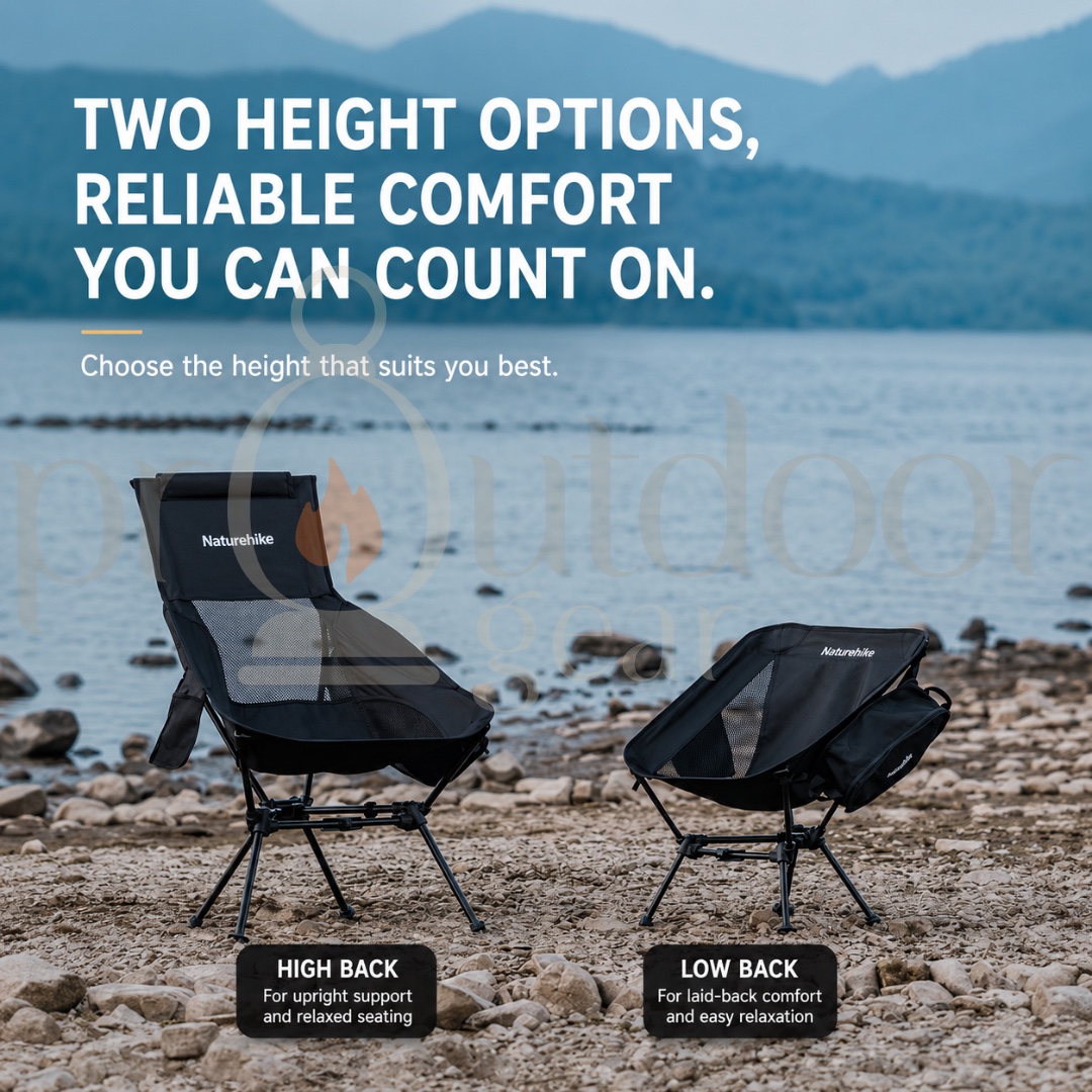 NATUREHIKE Clamshell Sea Moon 002 Triangle Folding High Back Moon Chair