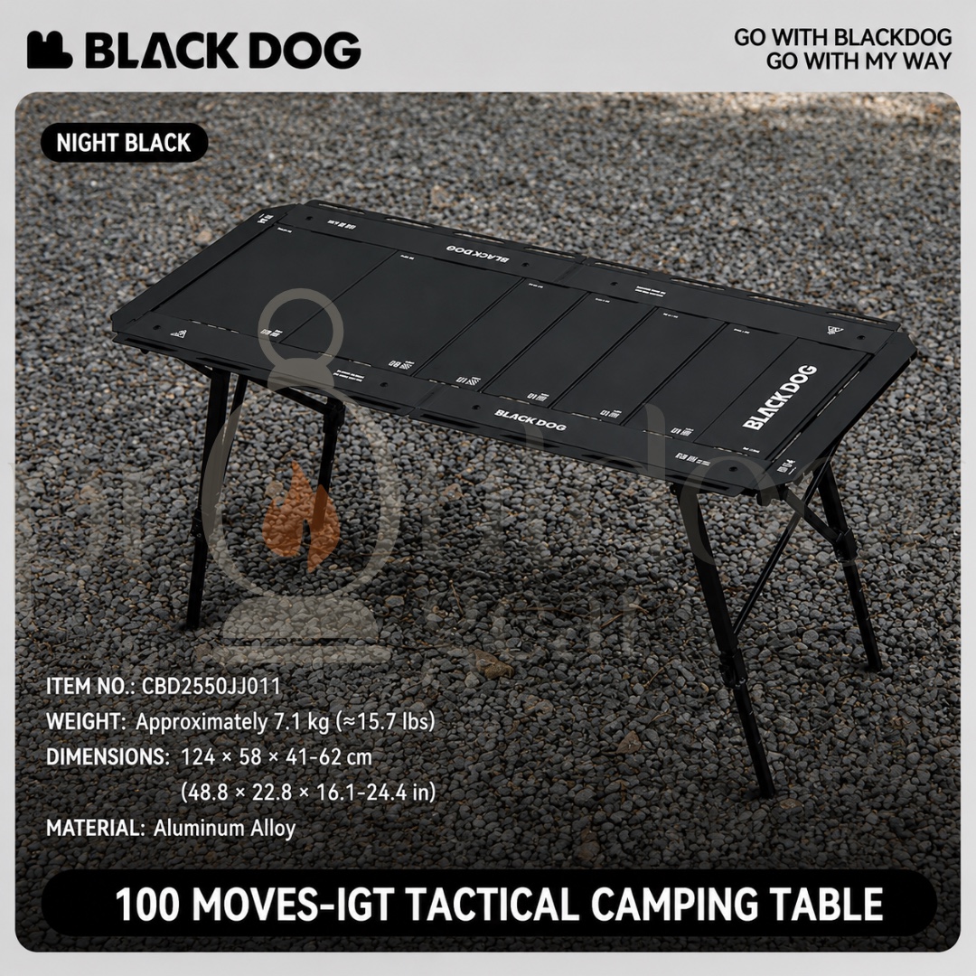 BLACKDOG Baishi Folding Table Camping Table and Chairs Korean IGT Table Aluminum Alloy Outdoor Portable Camping Table