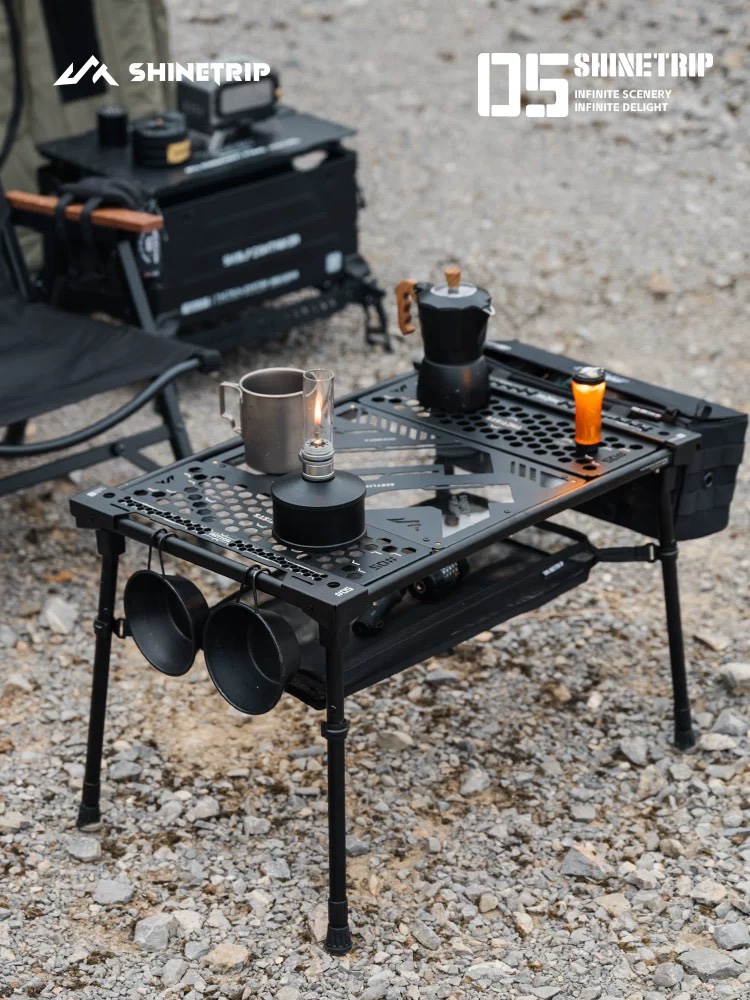 SHINETRIP A573 Tactical Cube Table Detachable IGT Camping Table Outdoor Lightweight Folding Portable Table
