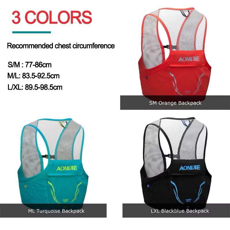 AONIJIE Hydration Pack Backpack 2.5 Liter Marathoner C932 Running Race Hydration Vest Running Backpack with Hydration