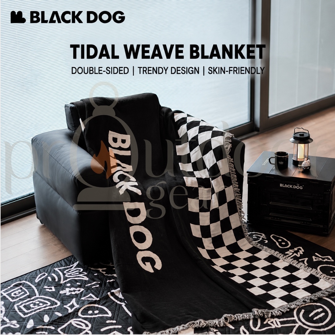 BLACKDOG Trendy Woven Blanket Reversible Camping Blanket Outdoor Throw Portable Checkerboard Blanket