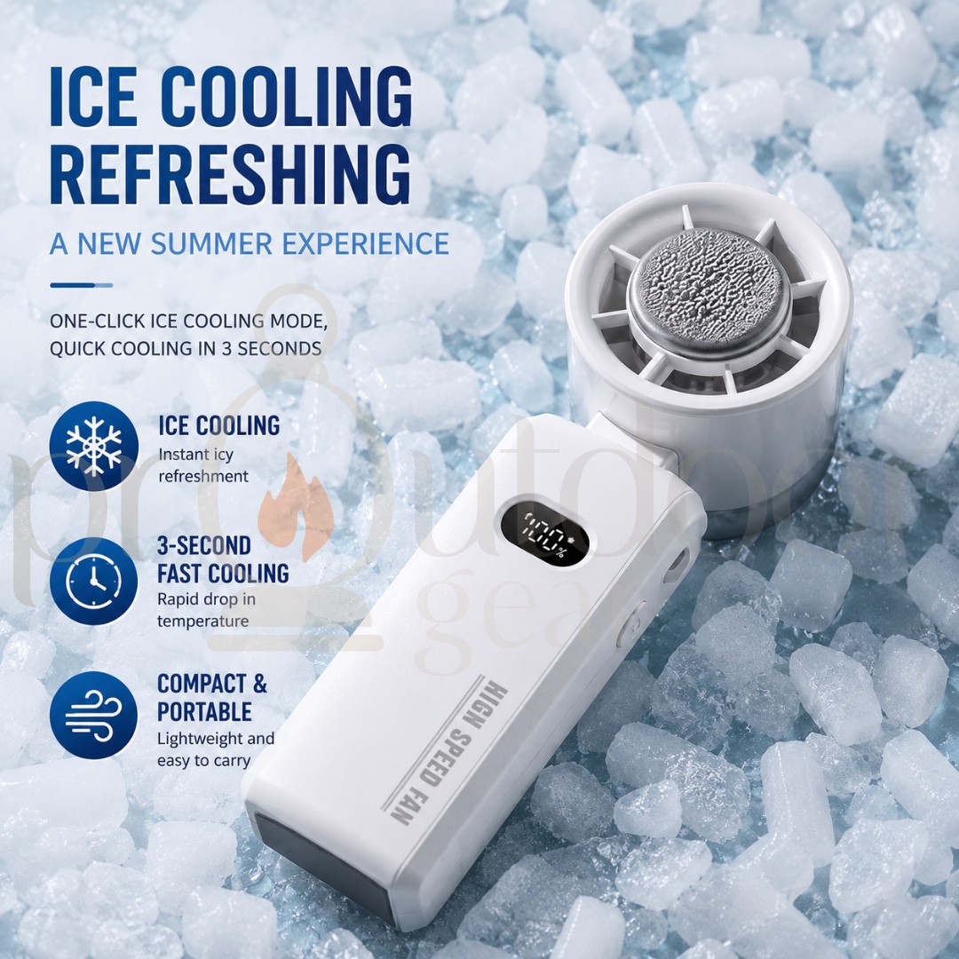 FC3 High-Speed Cooling Handheld Foldable Neck Hanging Outdoor Portable Semiconductor Turbo Strong Wind Fan