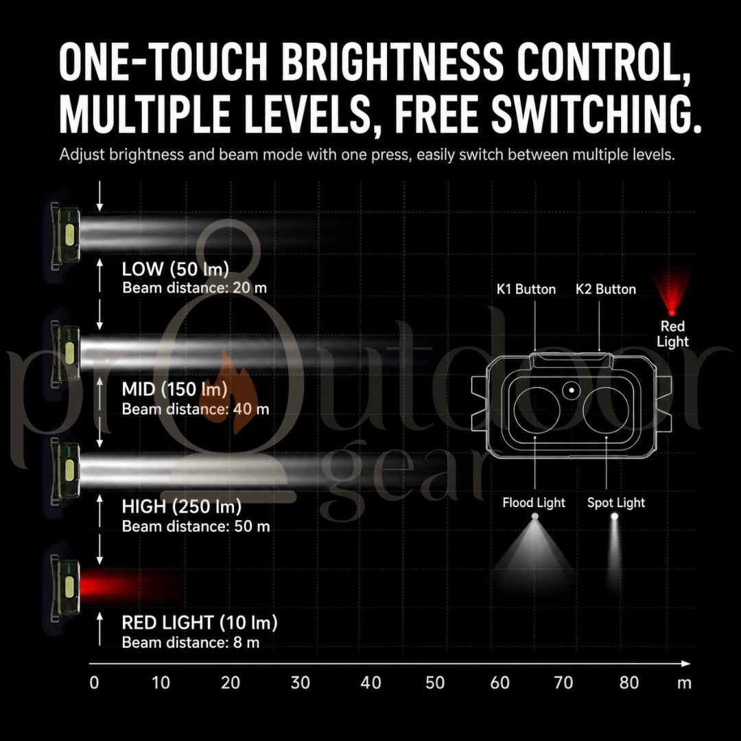 NATUREHIKE CNK2550ZM011 Xing ye Pro Headlamp IP65 Waterproof Ultralight 39g Rechargeable Outdoor Night Running Headlight