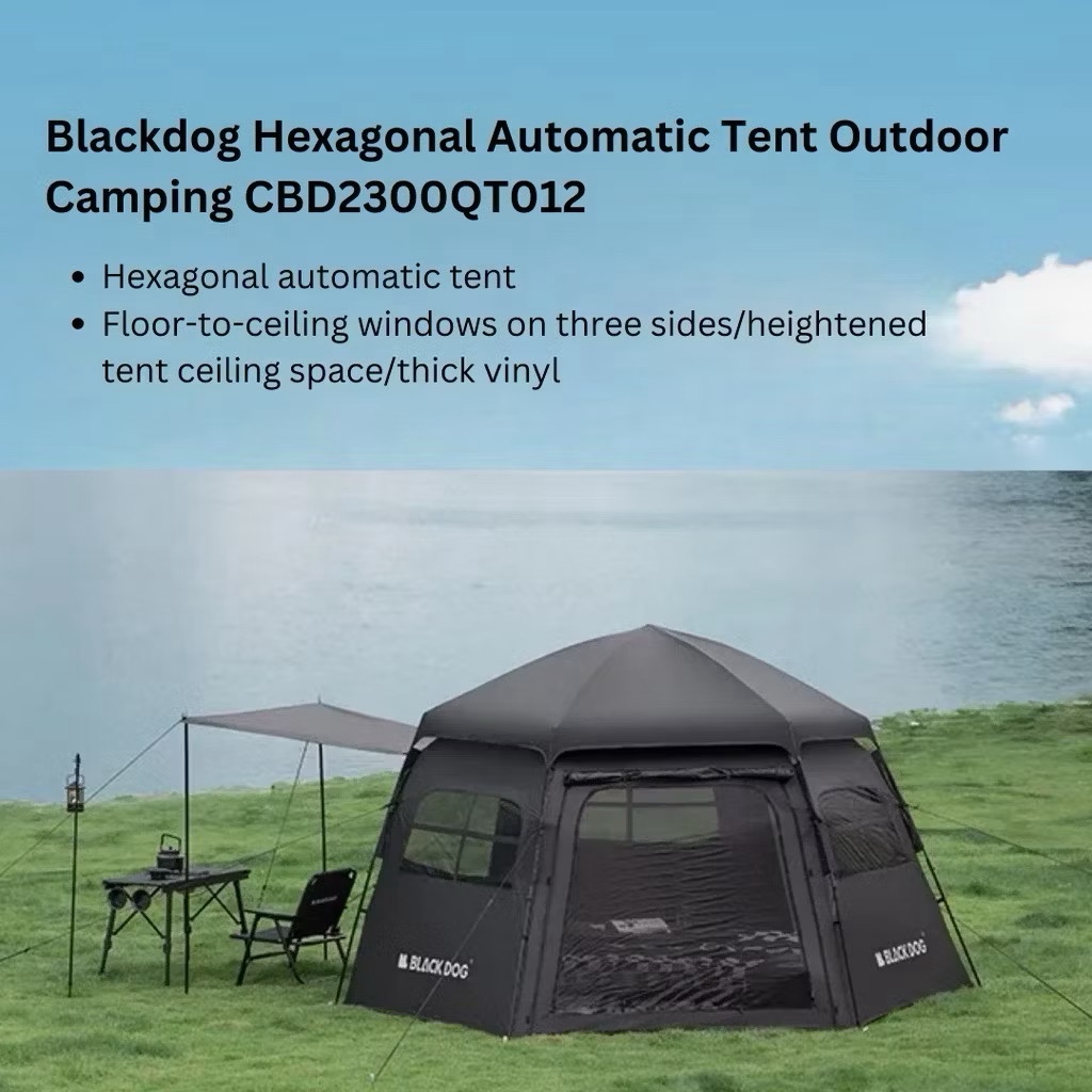 BLACKDOG hexagon tent automatic portable construction-free vinyl sun protection and rain protection CBD2300QT012