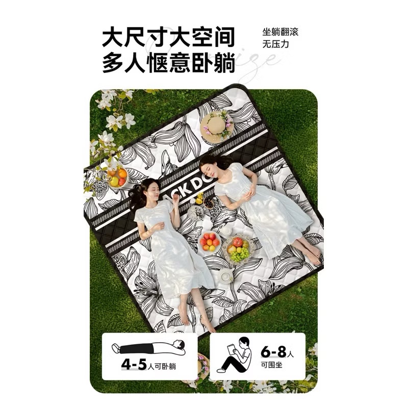 BLACKDOG CBD2550WS011 Outdoor Ultrasonic 2X2M Picnic Mat Moisture-Proof Thickened Outing Camping