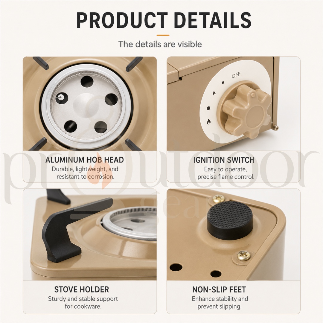 NATUREHIKE CNH22CJ008 Outdoor Camping Mini Cassette Stove Portable Detachable Integrated Adjustable Stove