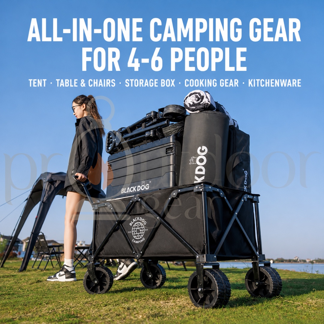 BLACKDOG Shanying Shangen wagon Four-Way Trolley Portable Camping Picnic Cart Table Top