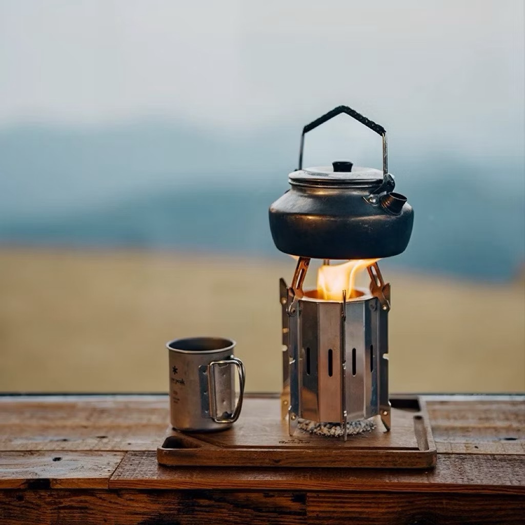 Springhill Mini Cyclone Camping Wood Gas Stove Portable Stainless Steel Fire Pit Heater