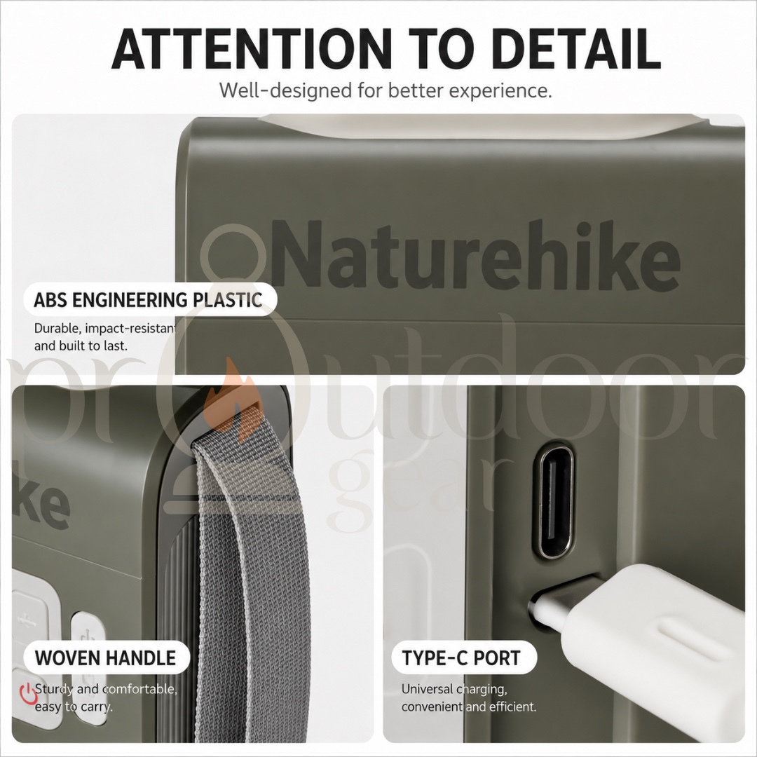 NATUREHIKE CNK2550ZM010 Wind-Max Portable Electric Air Pump 20PSI Rechargeable Inflator Deflator for Air Mattress