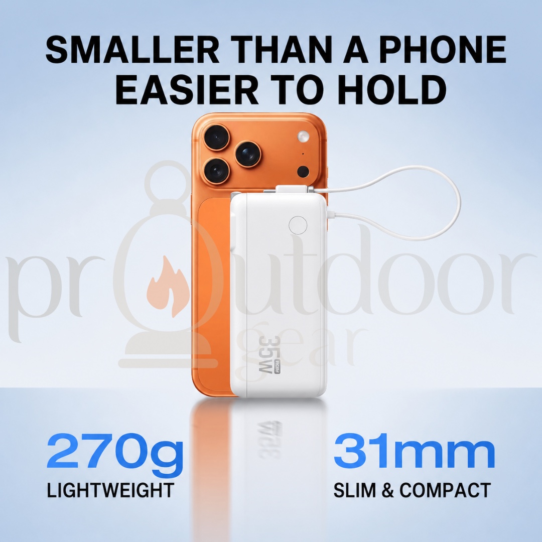 EcoFlow RAPID 10000mAh 30W Fast Charge Power Bank 3-in-1 Built-in Cable Portable Wall Charger PD Fast Charging