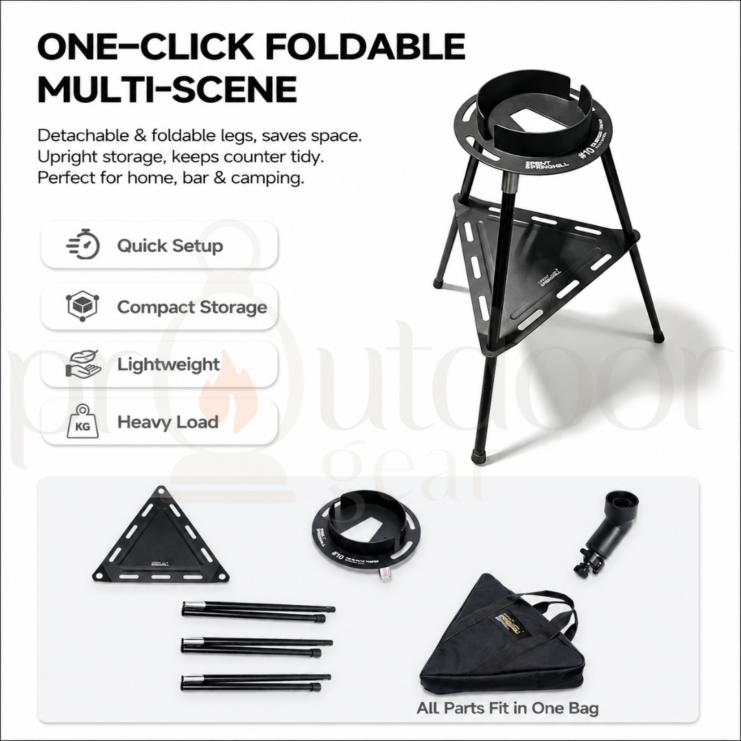 GOOUT SPRINGHILL Ice Bucket Tripod Outdoor Drink Stand Foldable Beverage Dispenser Holder Camping Water Stand