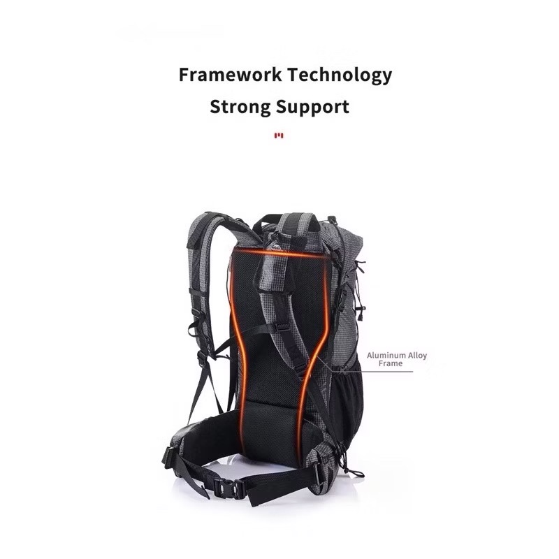 Naturehike Rock Bag 40/60L+5L Ultralight 420D Nylon Waterproof Climbing Backpack Sports Bag Outdoor Hiking NH19BP095 B