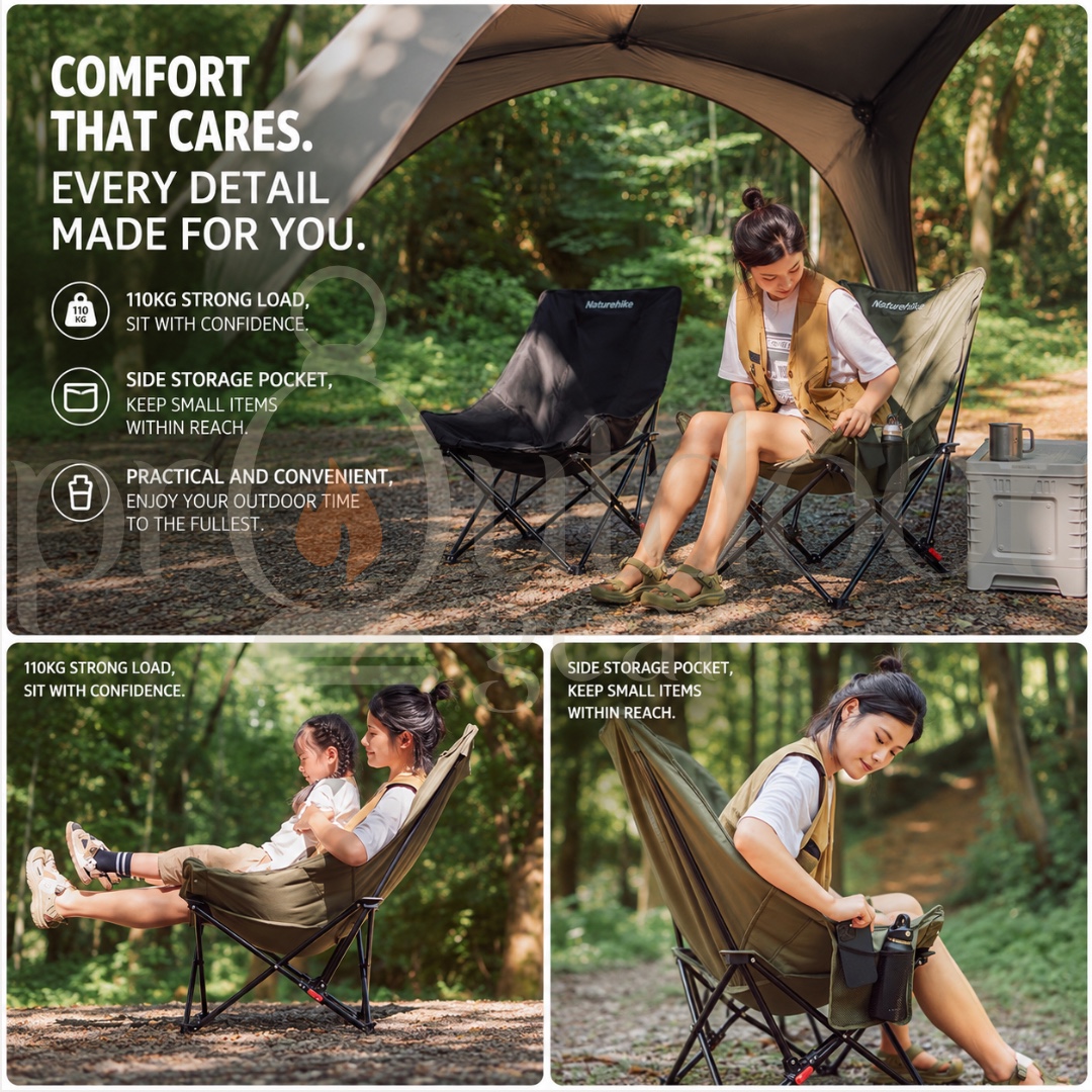 NATUREHIKE Sea Star 001 JJ020 Collapsible High-Back Moon Folding Chair