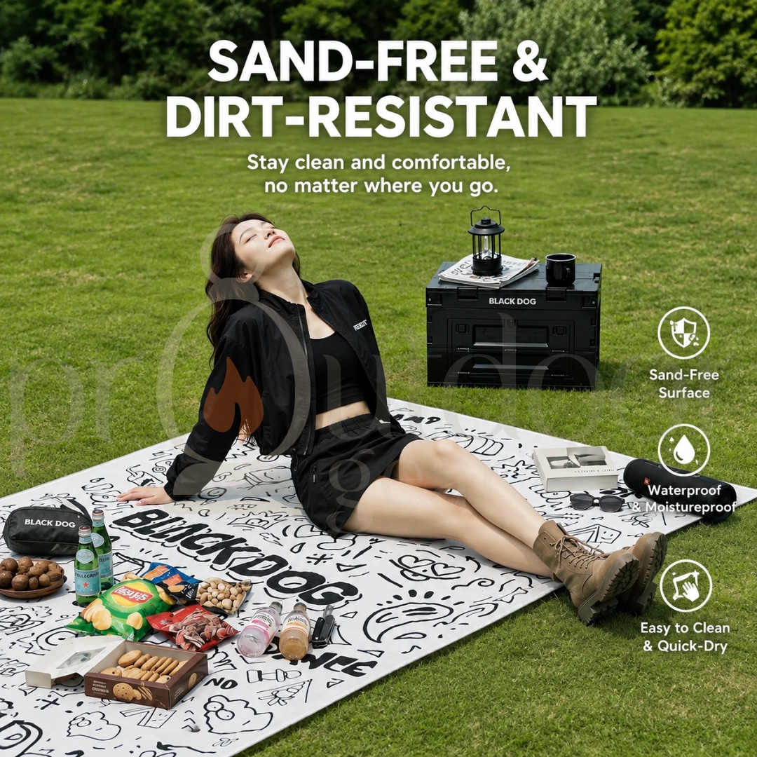 BLACKDOG CBD2650WS014 Remax Ultra-Light Picnic Mat Waterproof Camping Ground Sheet Outdoor Beach Mat
