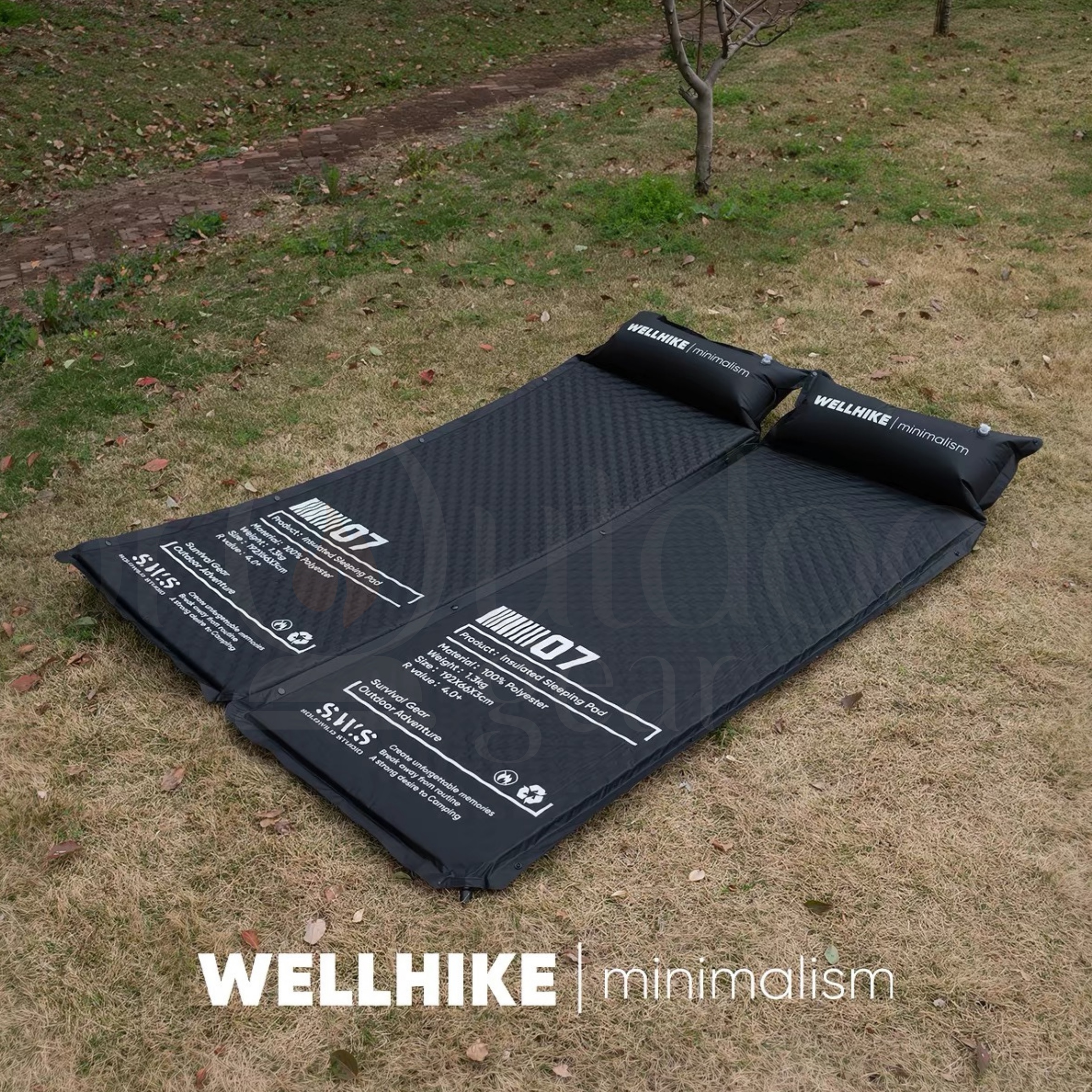 WELLHIKE Outdoor SWS Self Inflating Sleeping Pad Mattress Foldable Camping Tent Home Use