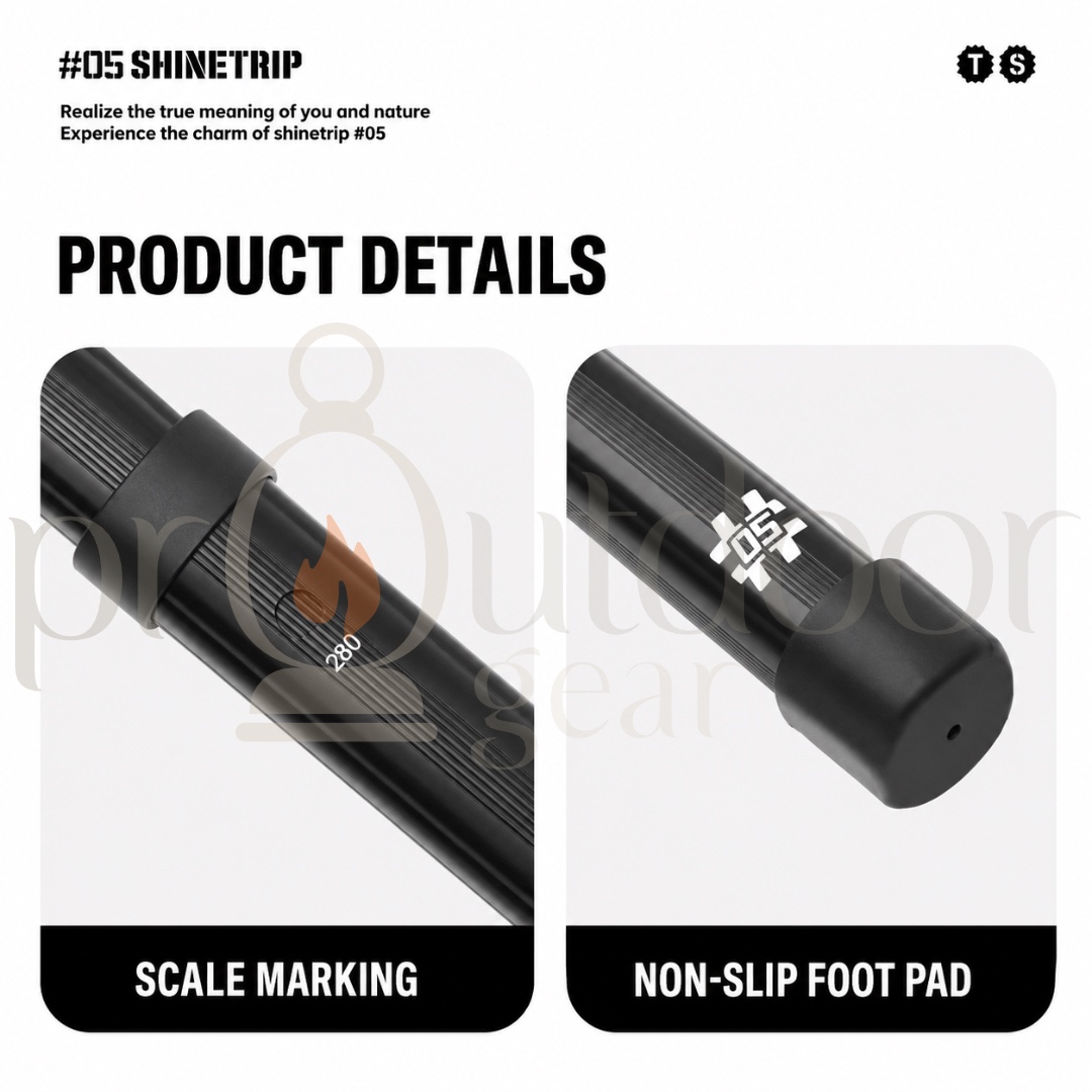 ShineTrip Outdoor 05 series adjustable canopy pole camping tent pole aluminum alloy telescopic support pole