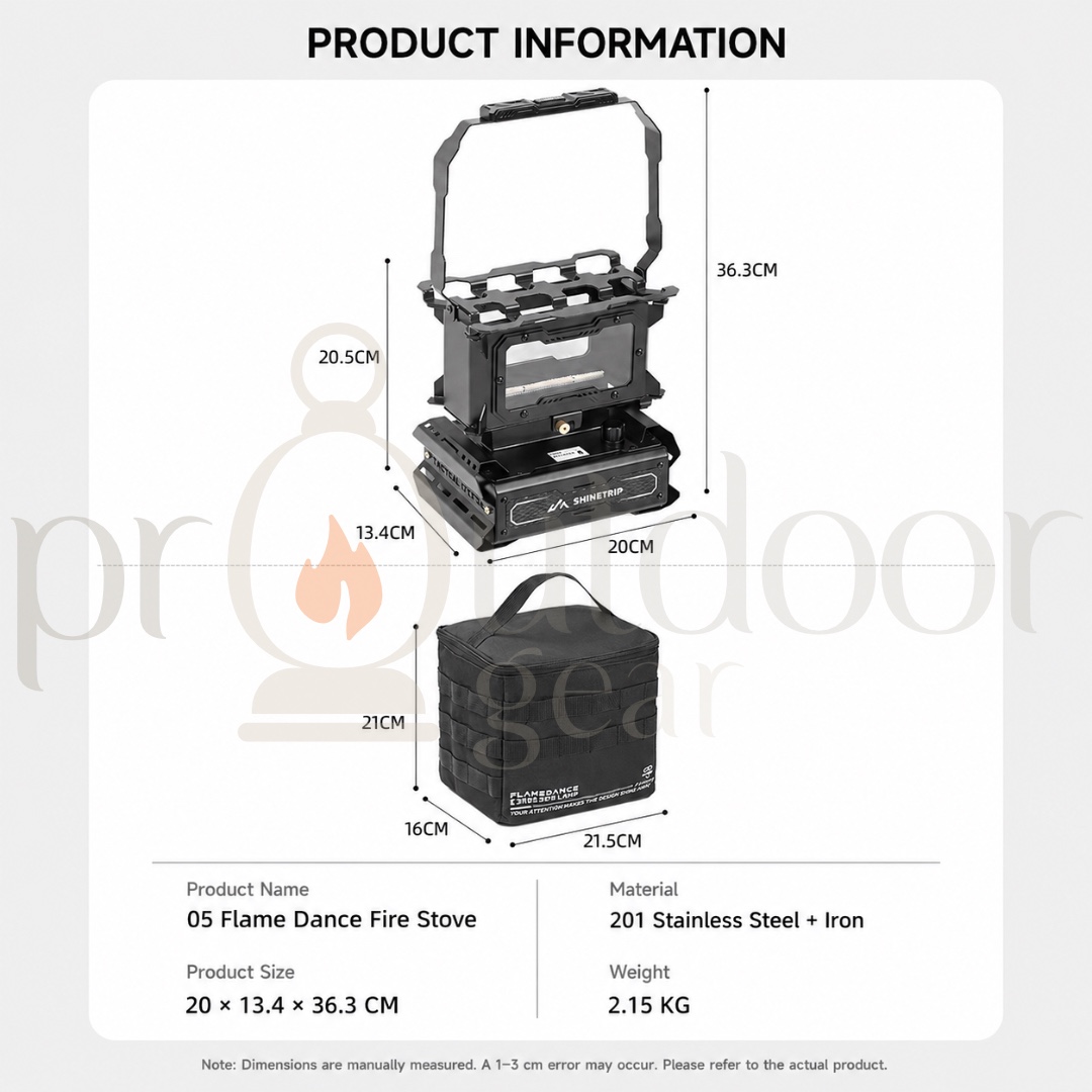 SHINETRIP A571 05 Flame Dance Fire Stove Portable Kerosene Camping Heater Cooking Stove with Storage Bag