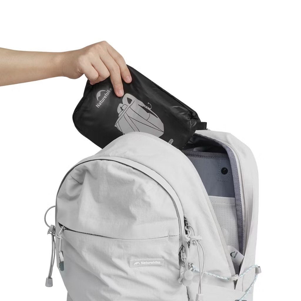 Naturehike Oxygen Series 18L Folding Tote Backpack XB025 Midnight Black/Light Gray