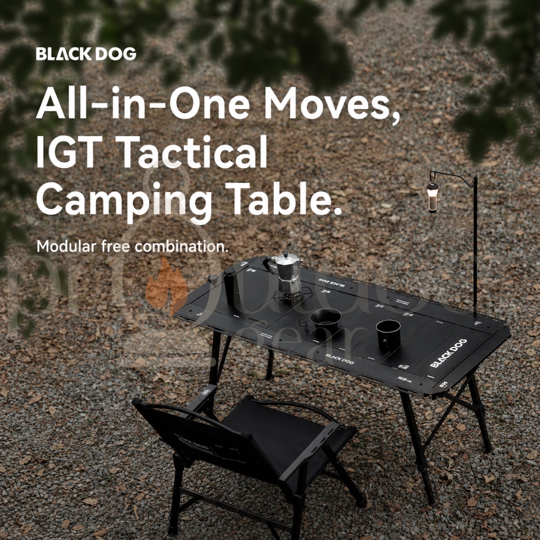 BLACKDOG Baishi Folding Table Camping Table and Chairs Korean IGT Table Aluminum Alloy Outdoor Portable Camping Table