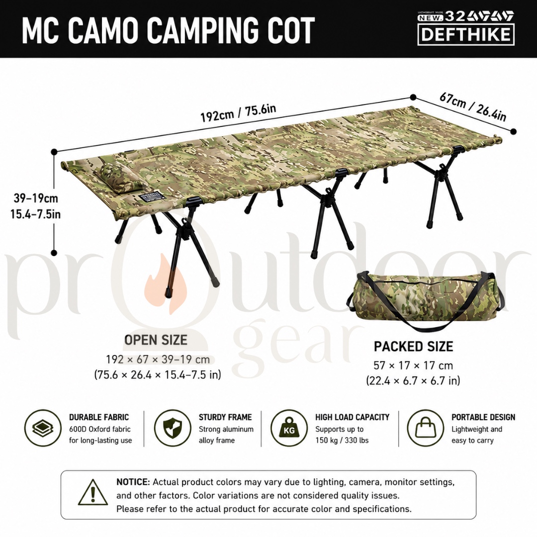DEFTHIKE All In One STANDARD SIZE Military Cot Tent Camping  Waterproof Tent Camping