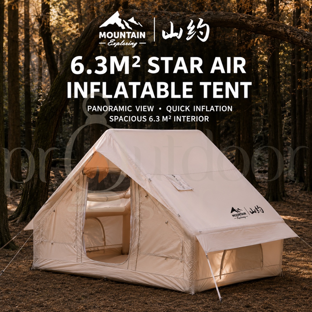 MOUNTAIN Shanyue Starry Sky Star Air 6.3㎡ Inflatable Tent 3-4 Person 210D Oxford PU3000 Waterproof Camping Quick Setup
