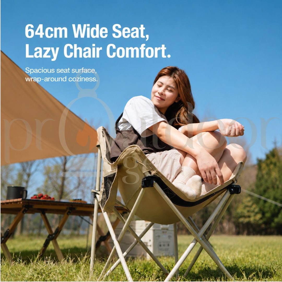 Naturehike T01 Gathering Chair Portable Outdoor Camping Folding Moon Chair Camping Armchair