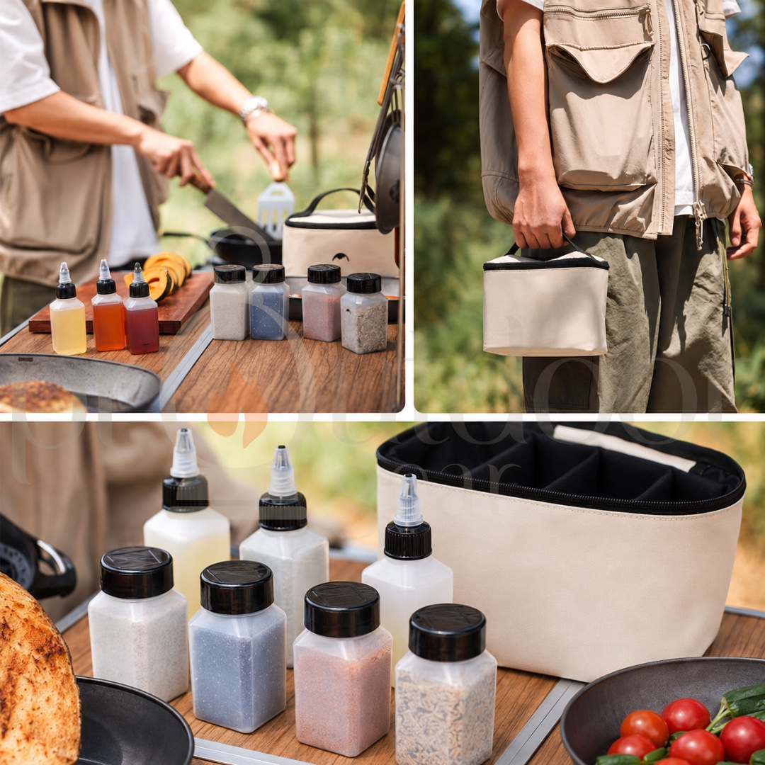NATUREHIKE CNH22CJ043 Shiwei Camping Portable Seasoning Bottle Set Outdoor Picnic Barbecue Camping Picnic Seasoning Jar