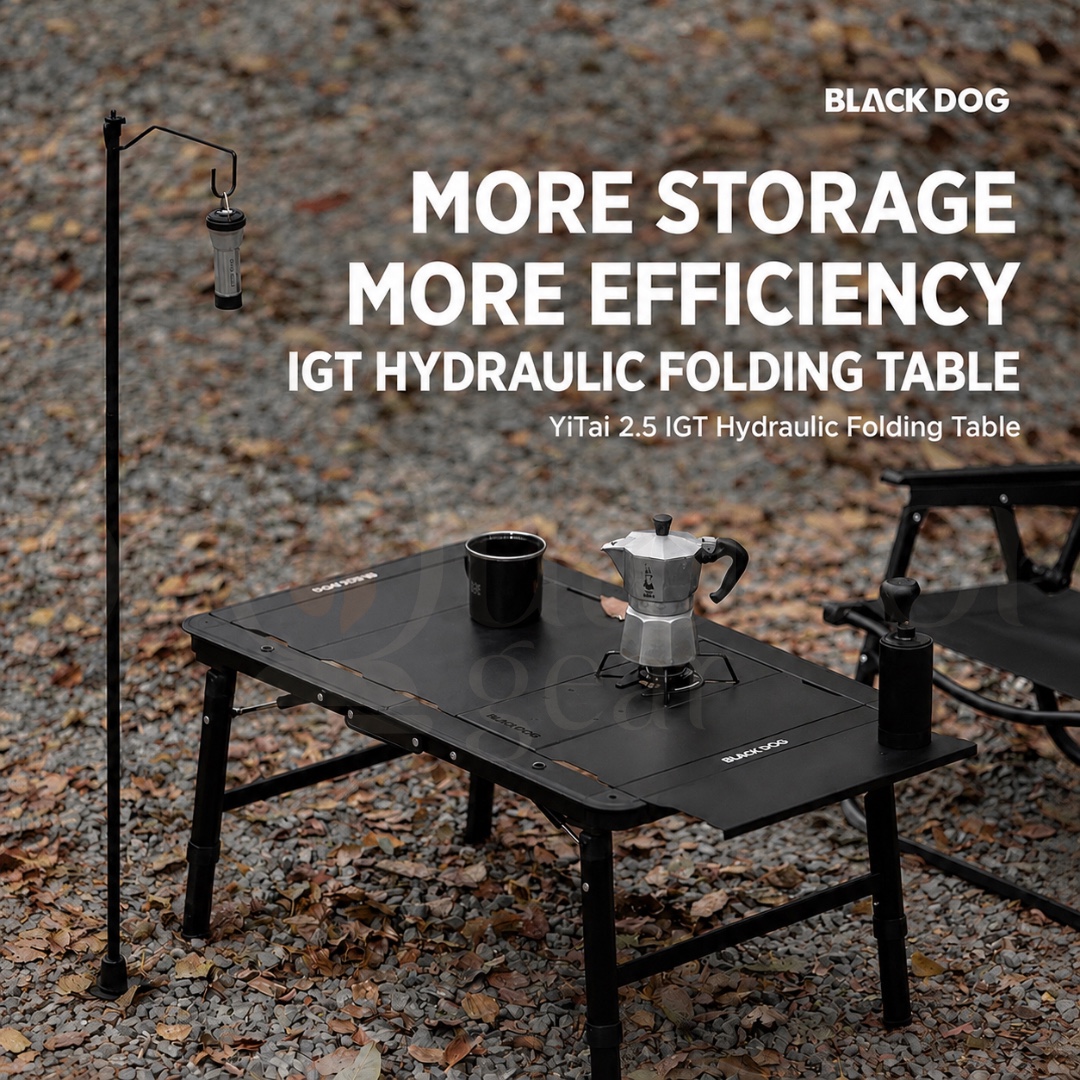 BLACKDOG CBD2650JJ013 YITAI IGT Camping Table 2.5 Unit Foldable Outdoor Aluminum Alloy Adjustable Height Portable Picnic