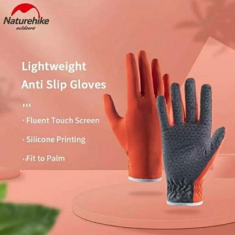Naturehike Thin Touch Screen Gloves Non Slip Breathable Full Finger Gloves Unisex  Outdoor Sports Running NH21FS035