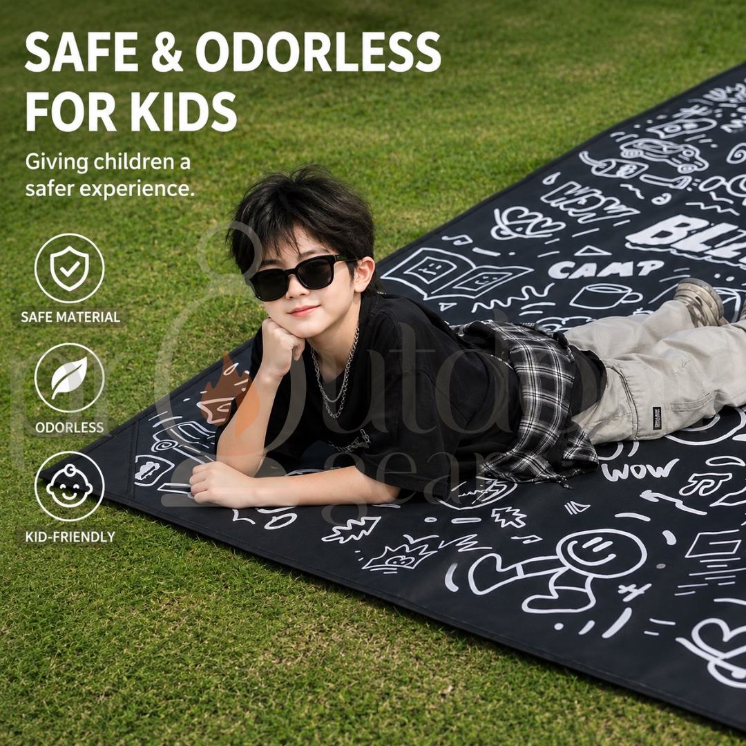 BLACKDOG CBD2650WS014 Remax Ultra-Light Picnic Mat Waterproof Camping Ground Sheet Outdoor Beach Mat