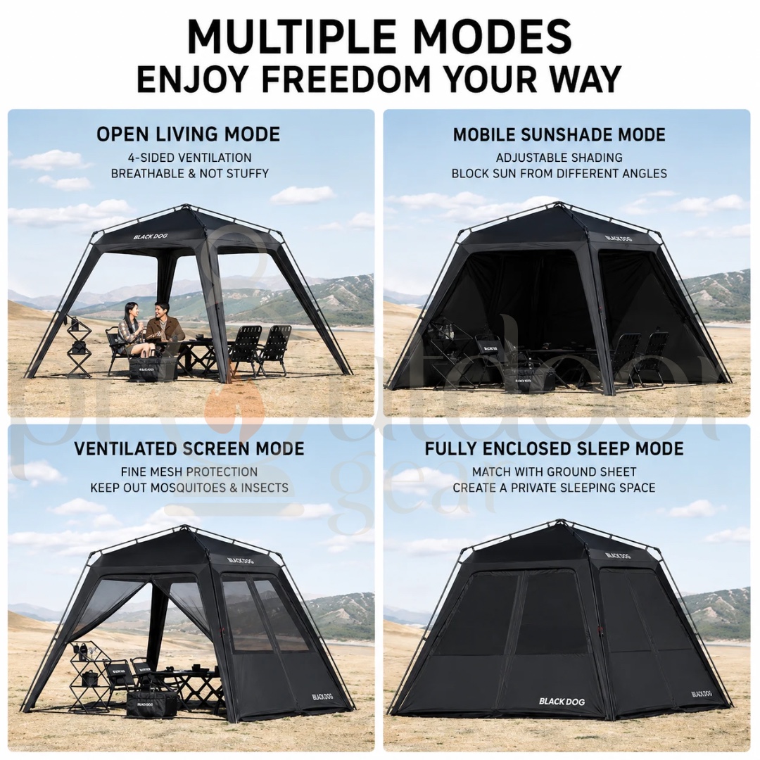 BLACKDOG CBD2550WS061 Chuimen Auto Dome Quick Open Canopy