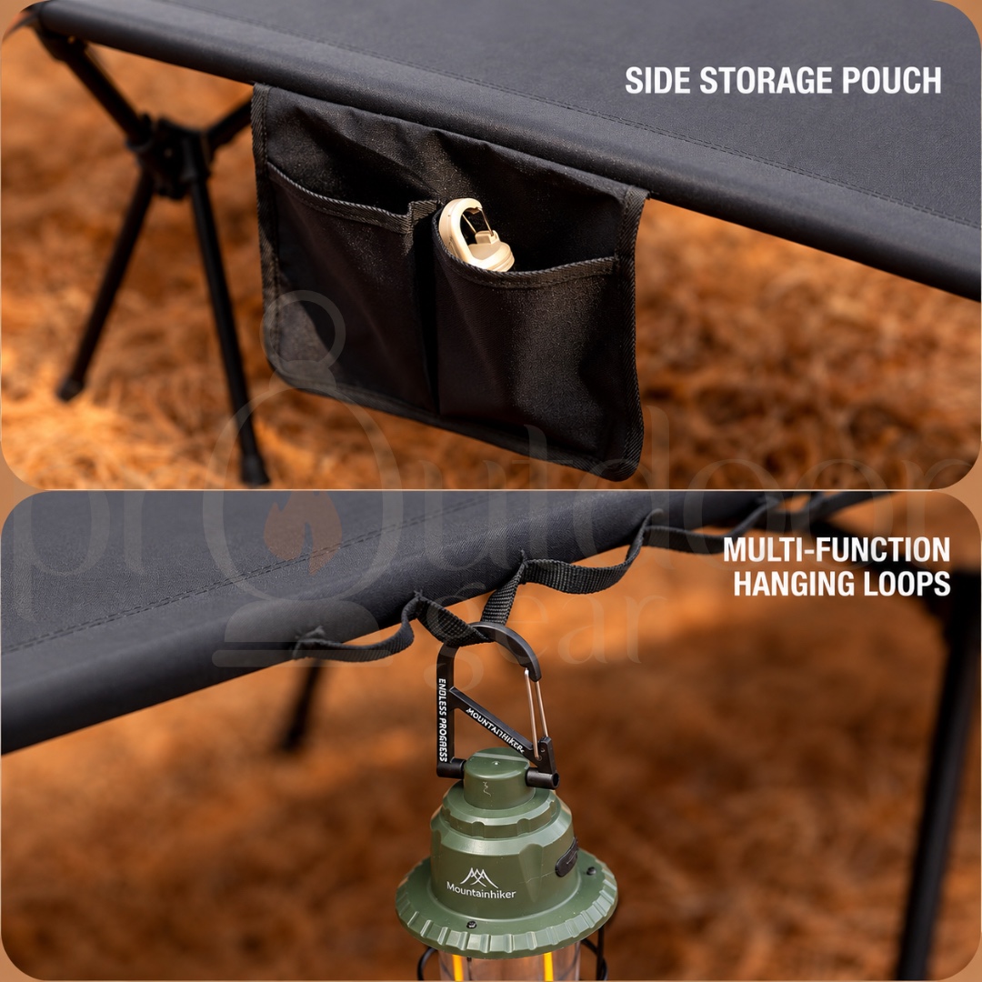 MOUNTAINHIKER SZK290 Folding Camping Cot 150KG Heavy Duty Portable Outdoor Bed Adjustable Height