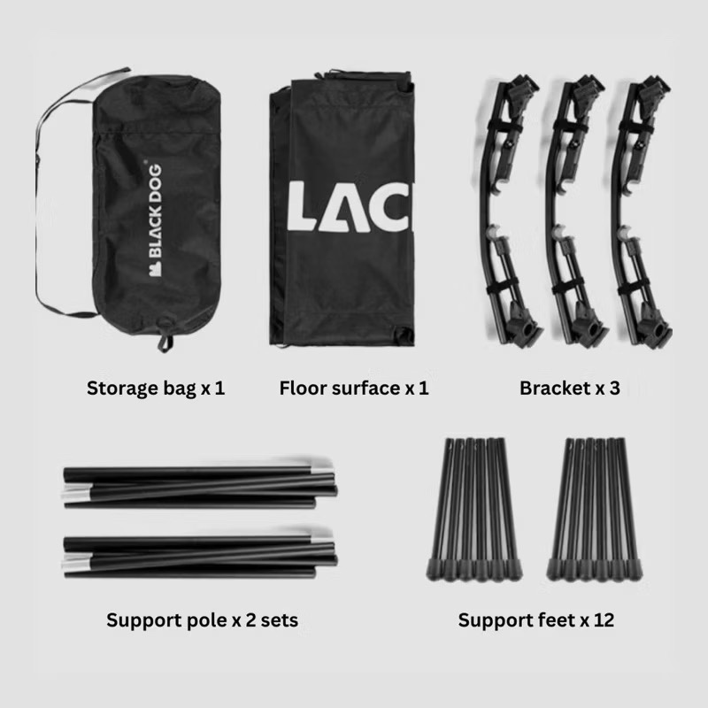 Blackdog Cot Outdoor Ultra-Light Camping Bed Portable Aluminum Alloy Folding BD-XJC001