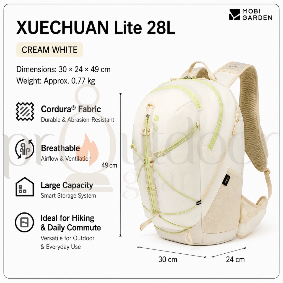 MOBI GARDEN XUECHUAN Lite Hiking Backpack 10L 18L 28L Cordura Outdoor Daypack Travel Backpack Camping Bag