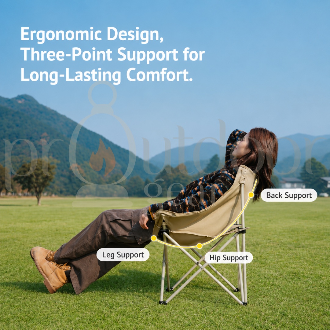Naturehike T01 Gathering Chair Portable Outdoor Camping Folding Moon Chair Camping Armchair