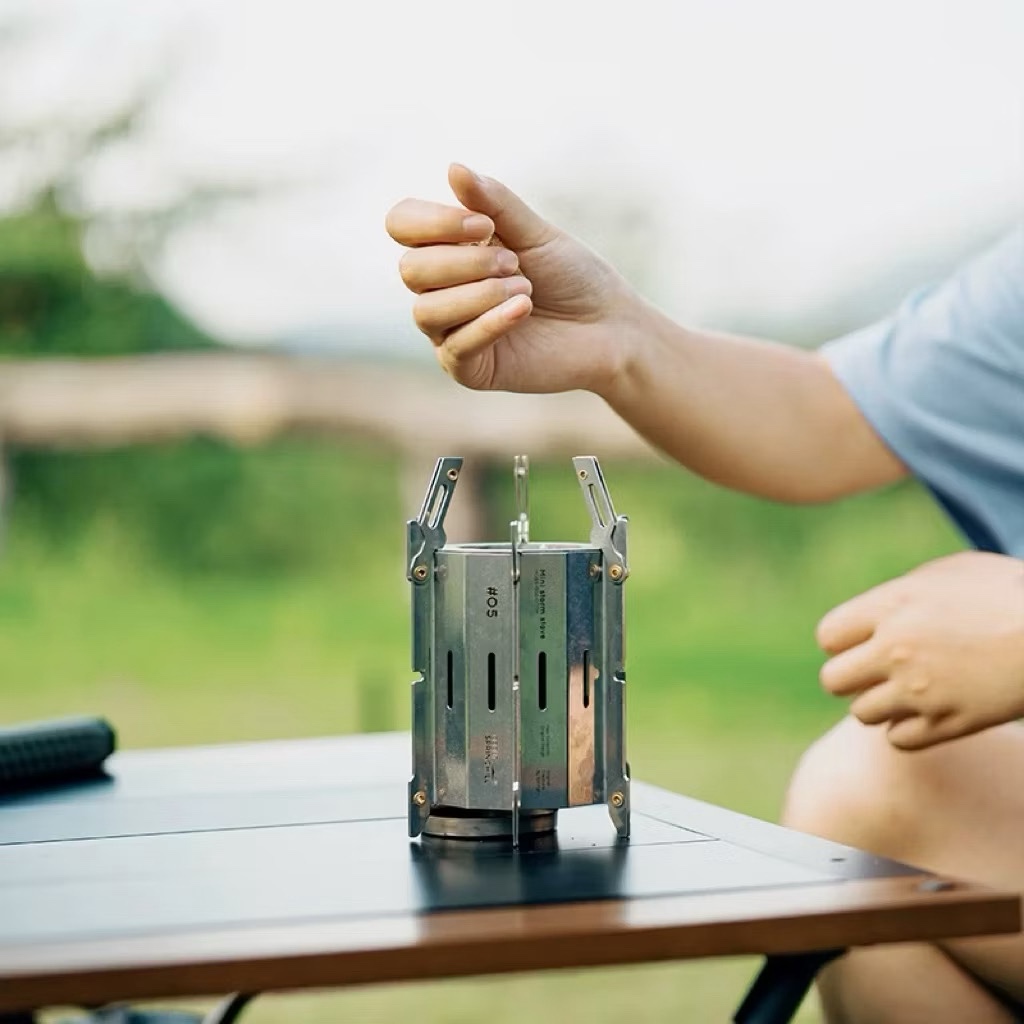 Springhill Mini Cyclone Camping Wood Gas Stove Portable Stainless Steel Fire Pit Heater